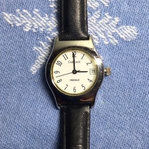 Carriage by Timex Indiglo Silver/Black Watch